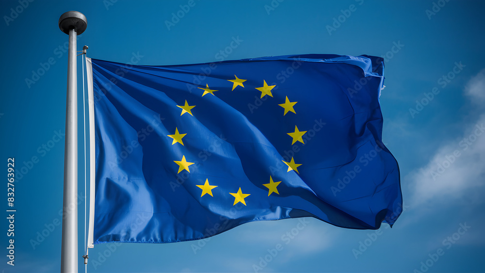 Concept European Union Flag - Abstract Design for Political and Economic Projects Concept European Union Flag - Abstract Design for Political and Economic Projects