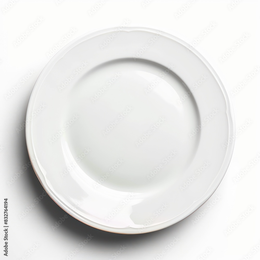High-quality image of a simple plate isolated against a white background. High-quality image of a simple plate isolated against a white background.