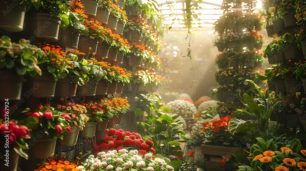 digital artwork of an urban farm using vertical farming techniques to grow food in a limited space digital artwork of an urban farm using vertical farming techniques to grow food in a limited space