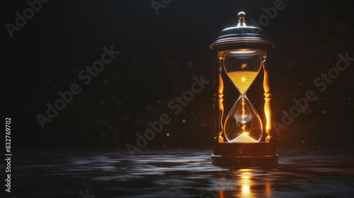 Hourglass as time passing concept for business