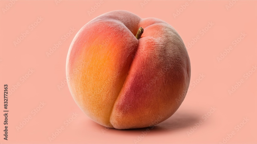 Peach on a color background isolated fruit fresh closeup concept food Peach on a color background isolated fruit fresh closeup concept food