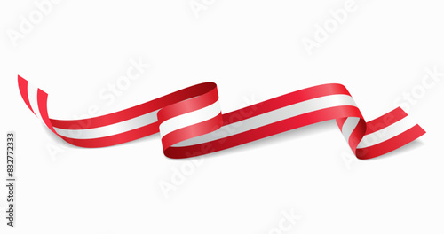 Austrian flag wavy abstract background. Vector illustration.