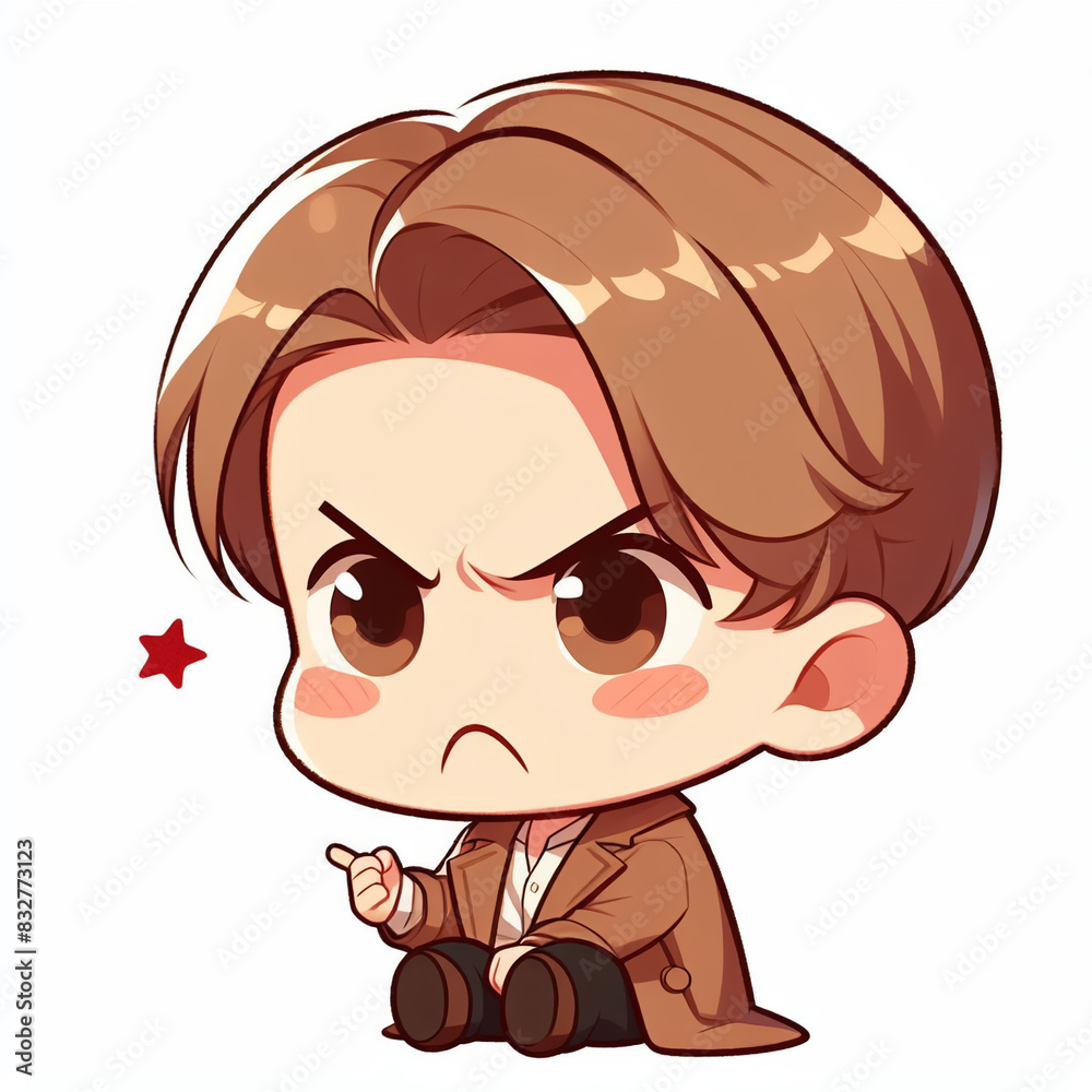 Illustration of a angry handsome boy. Illustration of a angry handsome boy.
