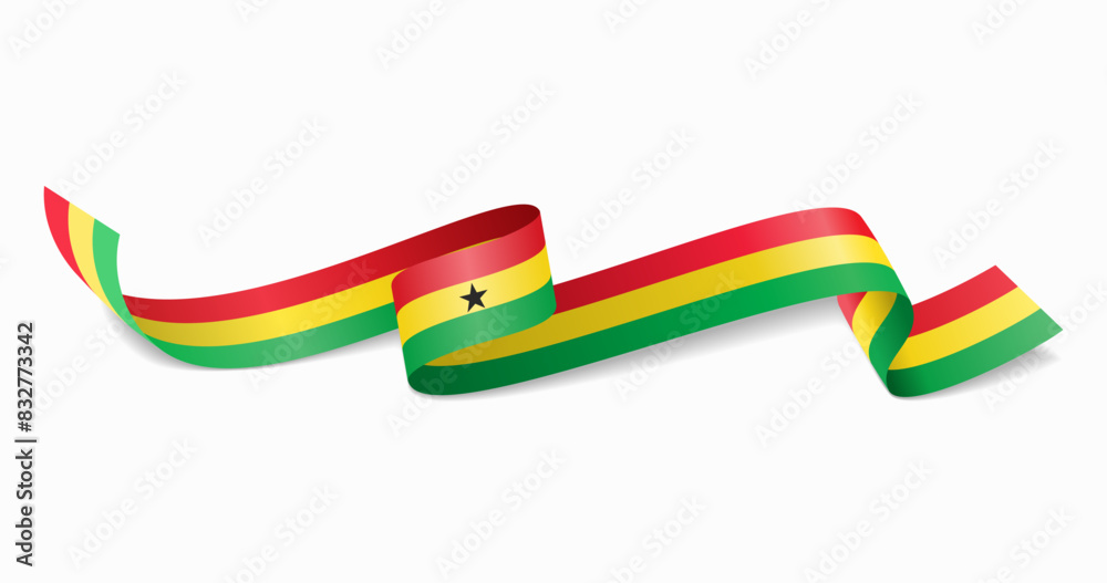 Ghanayan flag wavy abstract background. Vector illustration. Ghanayan flag wavy abstract background. Vector illustration.