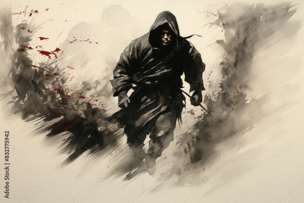 A stealthy and elusive rogue, moving in shadows and striking with deadly precision. - Generative AI A stealthy and elusive rogue, moving in shadows and striking with deadly precision. - Generative AI