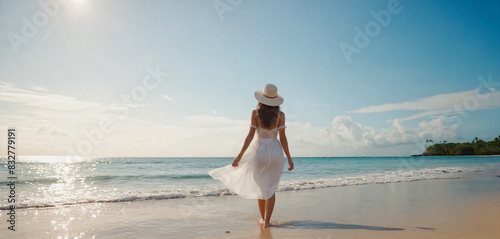 Woman on sea