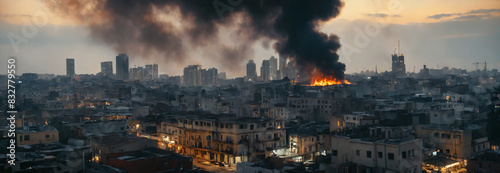 fire in city