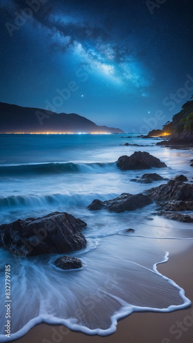 Aqualuna's shores are a breathtaking confluence of sea and sky, photo