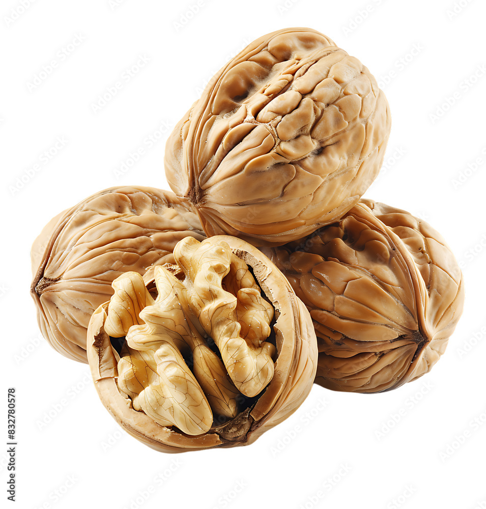 Walnuts on transparent isolated background Walnuts on transparent isolated background