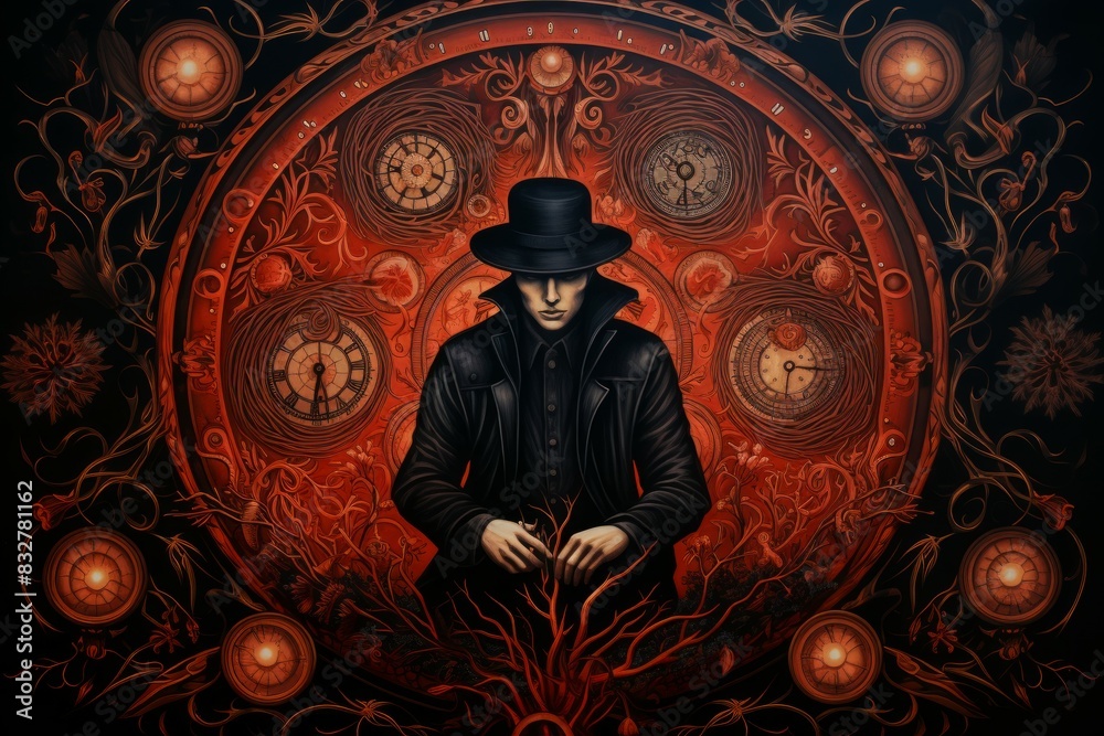 Fototapeta premium A cunning and observant detective, solving mysteries and uncovering hidden truths. - Generative AI