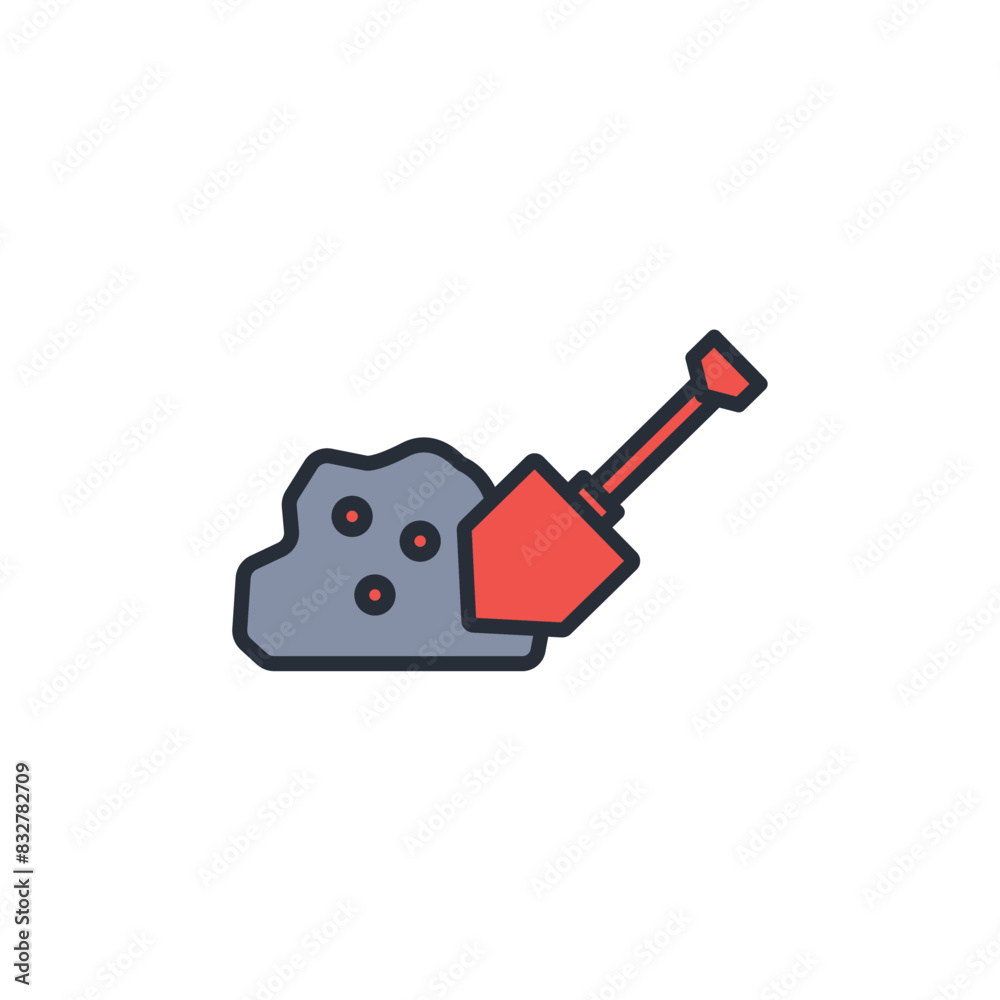 shovel icon. vector.Editable stroke.linear style sign for use web design,logo.Symbol illustration. shovel icon. vector.Editable stroke.linear style sign for use web design,logo.Symbol illustration.