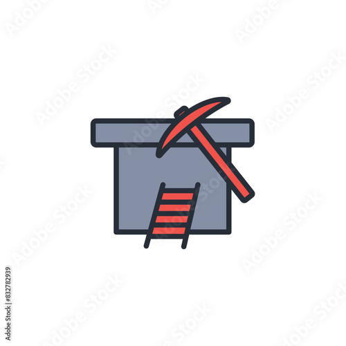 tunnel icon. vector.Editable stroke.linear style sign for use web design,logo.Symbol illustration.