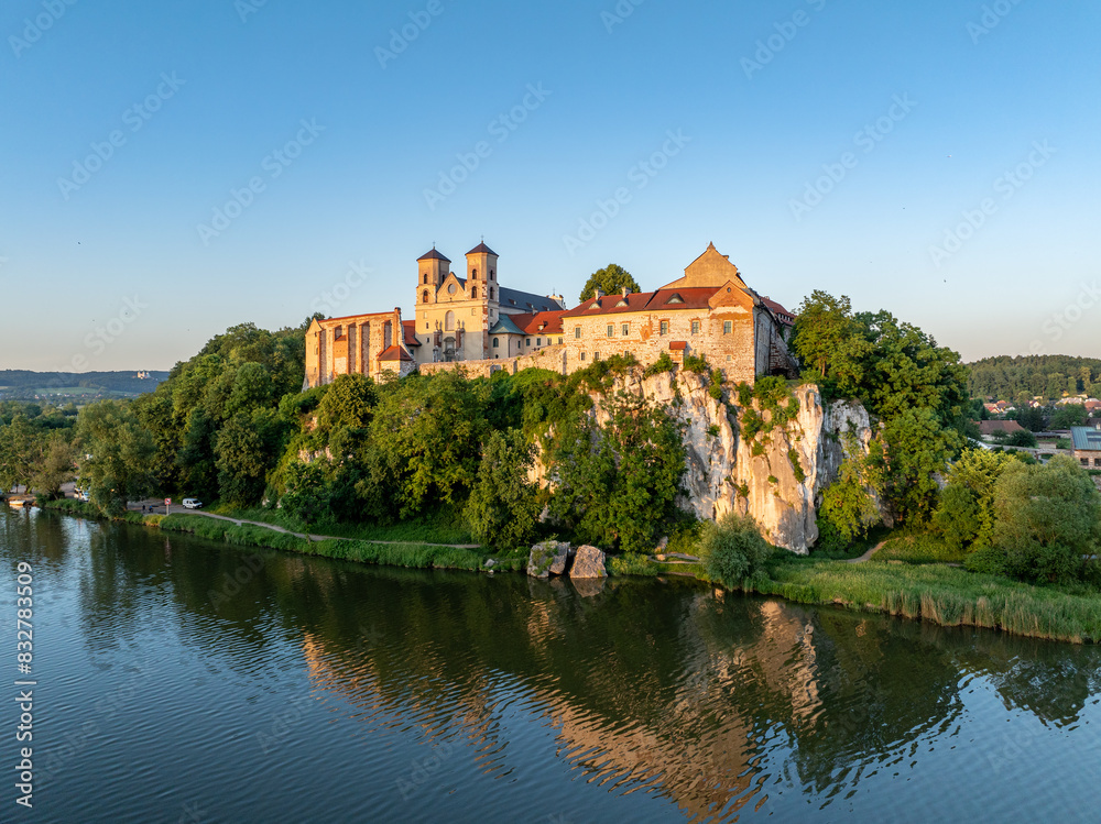 Benedictine abbey and church in Tyniec near Krakow, Poland and Vistula River Benedictine abbey and church in Tyniec near Krakow, Poland and Vistula River