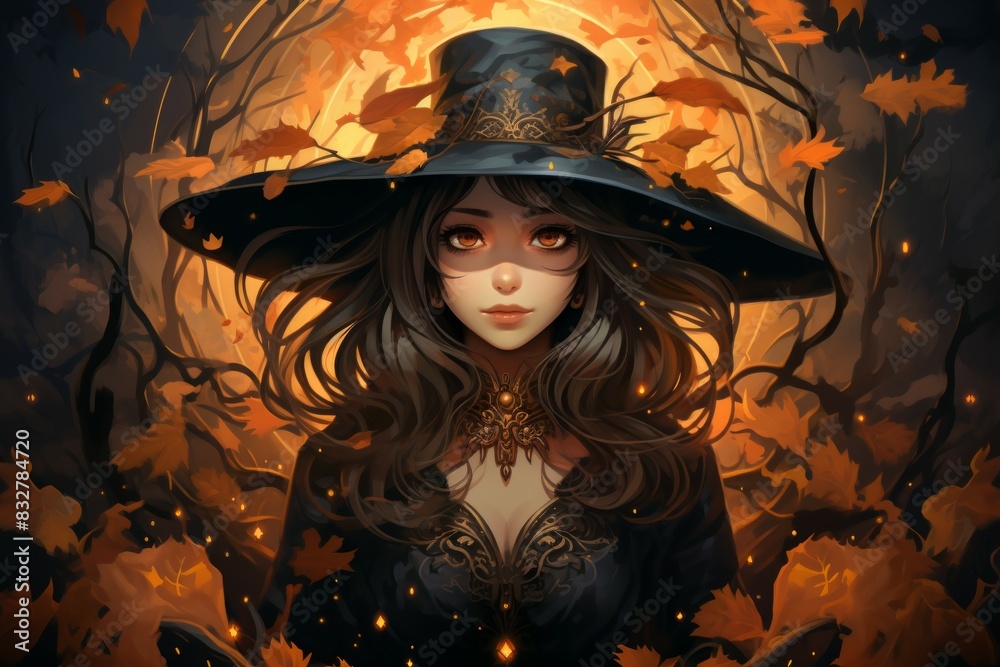 A mysterious and enigmatic sorceress, wielding ancient spells and communing with unseen forces. - Generative AI A mysterious and enigmatic sorceress, wielding ancient spells and communing with unseen forces. - Generative AI