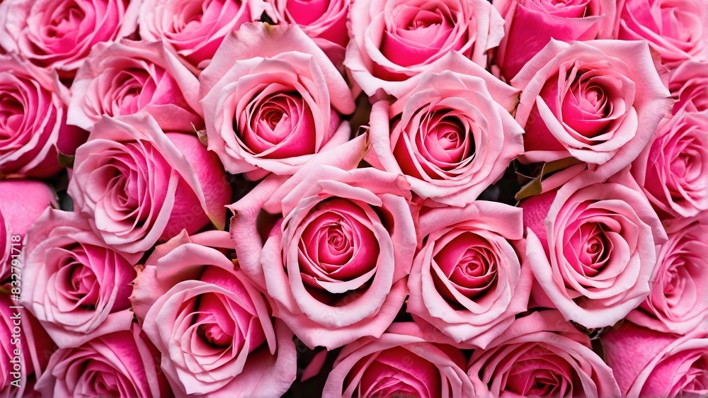 Pink roses, flower background
