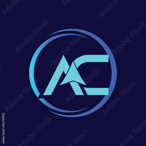 Letter AC with Arrow