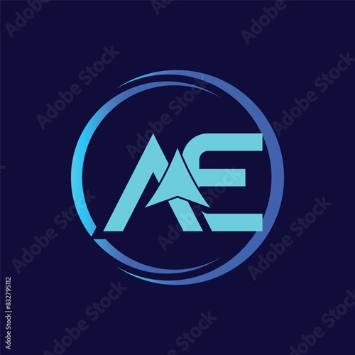 Letter AE with Arrow
