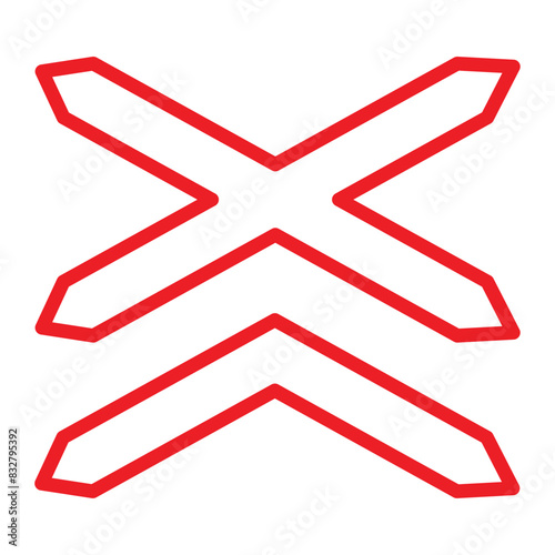 Fotografie DANGER TRAFFIC SIGNS OF SPAIN, P-11a - Situation of a level crossing without bar