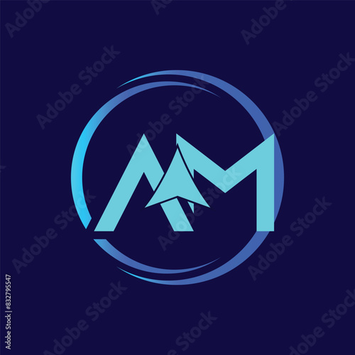 Letter AM with Arrow
