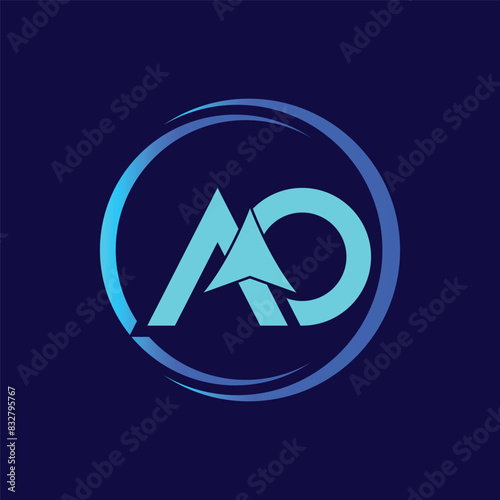 Letter AO with Arrow