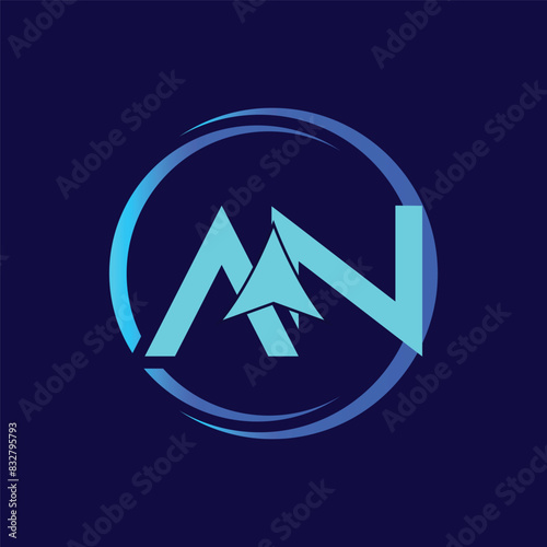 Letter AN with Arrow