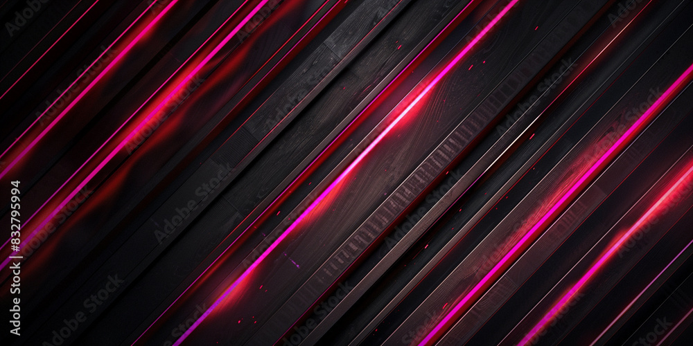 Abstract background with diagonal lines and neon lights, pink ,red, black color Abstract background with diagonal lines and neon lights, pink ,red, black color