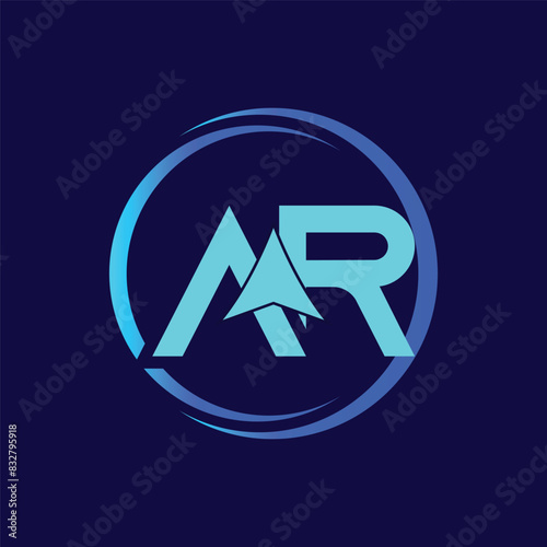Letter AR with Arrow