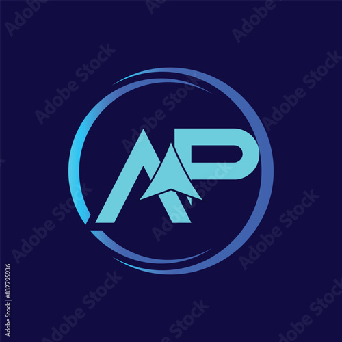 Letter AP with Arrow