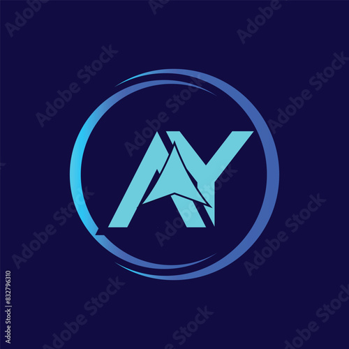 Letter AY with Arrow