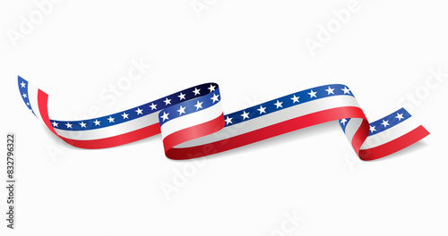 Wallpaper Mural American flag wavy abstract background. Vector illustration. Torontodigital.ca
