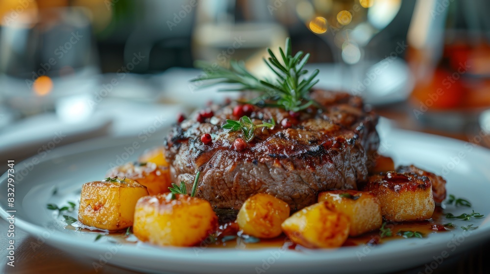 Gourmet Creation in Fine Dining Ambiance Gourmet Creation in Fine Dining Ambiance