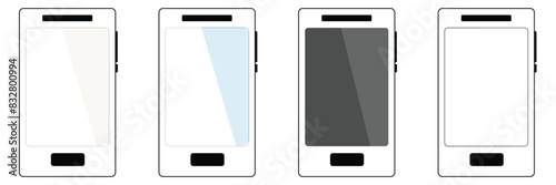 Smartphone icons, mobile phone mockup on transparent background. smartphone icon, vector illustration. Epsa10. 