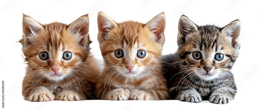 Three Kittens Sitting Together Three Kittens Sitting Together