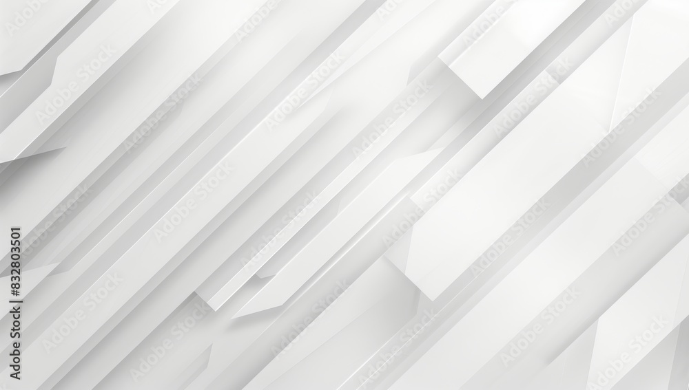 Obraz premium Abstract white background with diagonal lines and light grey color 