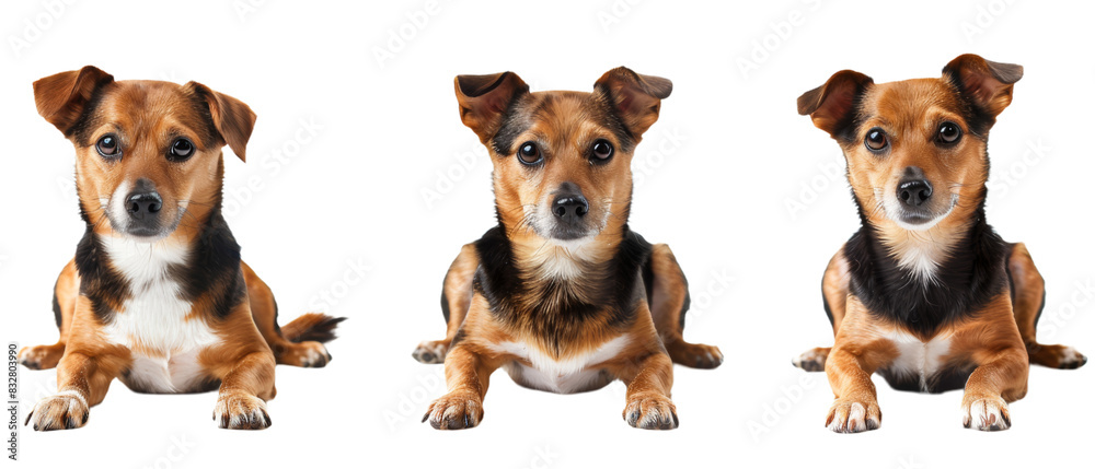 Three Dogs Sitting Together Three Dogs Sitting Together