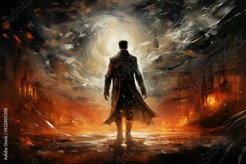 A relentless and vengeful avenger, driven by a personal vendetta against evildoers. - Generative AI