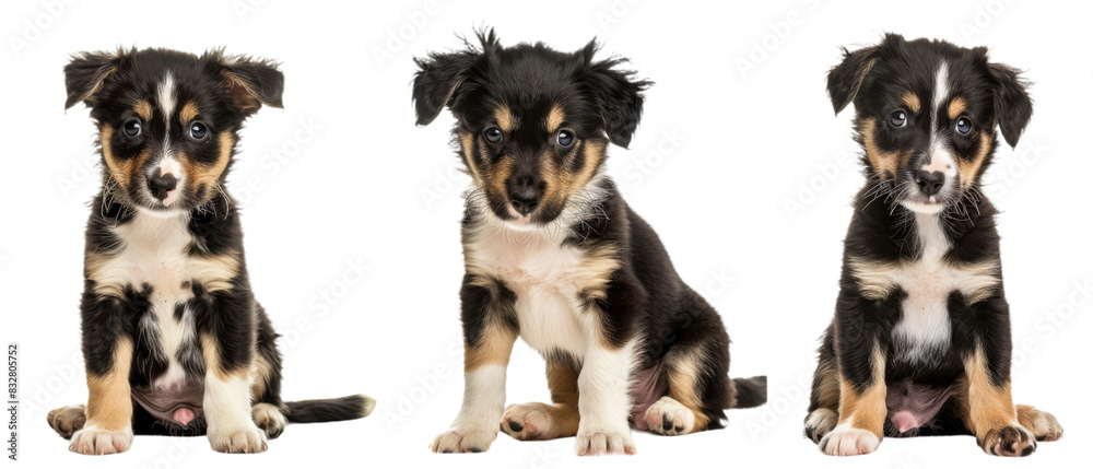 Three Puppies Sitting Together Three Puppies Sitting Together