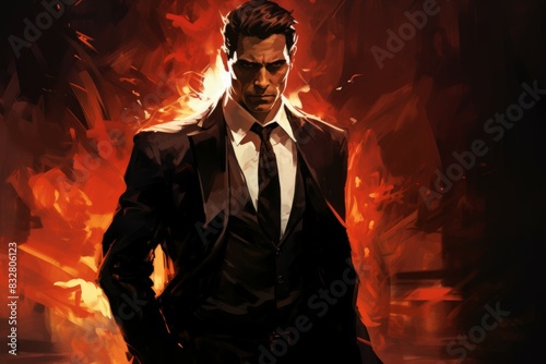 A relentless and vengeful avenger, driven by a personal vendetta against evildoers. - Generative AI