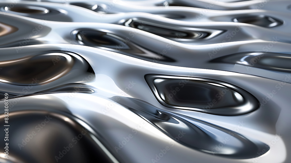 a smooth, flowing texture reminiscent of metallic surfaces. Its undulating waves and curves create an abstract, liquid metal-like appearance a smooth, flowing texture reminiscent of metallic surfaces. Its undulating waves and curves create an abstract, liquid metal-like appearance