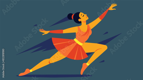 The dramatic rise and fall of the body mirroring the ups and downs of life as the dancer releases their emotions in a powerful performance.. Vector illustration