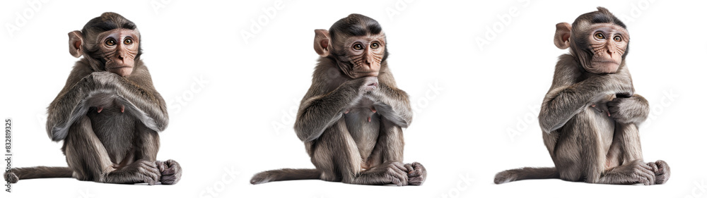 Group of Monkeys Sitting Together Group of Monkeys Sitting Together
