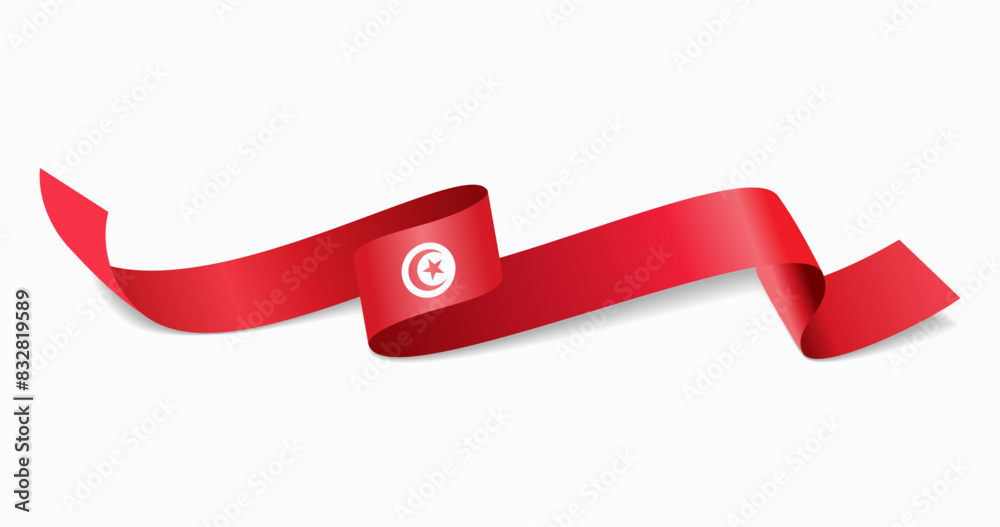 Tunisian flag wavy abstract background. Vector illustration. Tunisian flag wavy abstract background. Vector illustration.