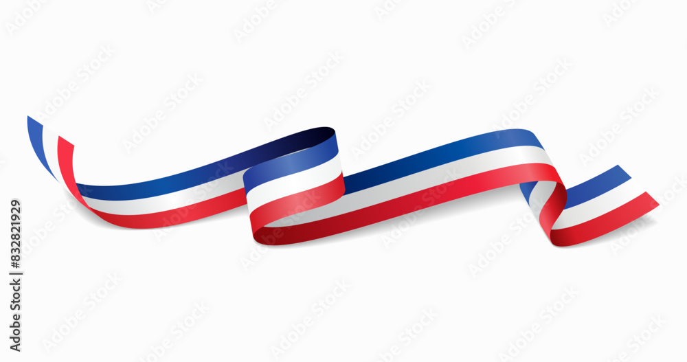 custom made wallpaper toronto digitalFrench flag wavy abstract background. Vector illustration.