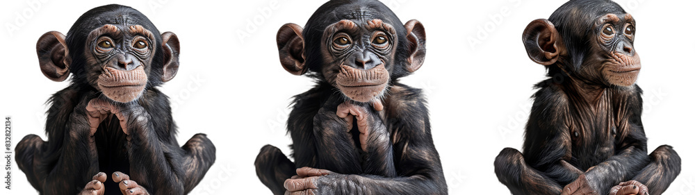 Group of Monkeys Sitting Together Group of Monkeys Sitting Together