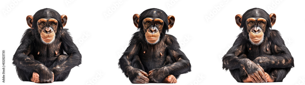 Group of Monkeys Sitting Together Group of Monkeys Sitting Together