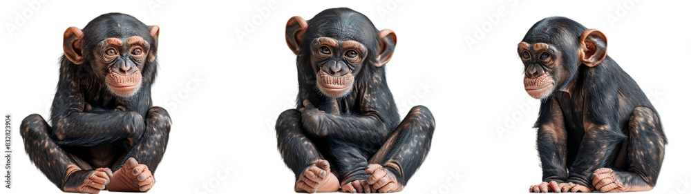 Group of Monkeys Sitting Together Group of Monkeys Sitting Together