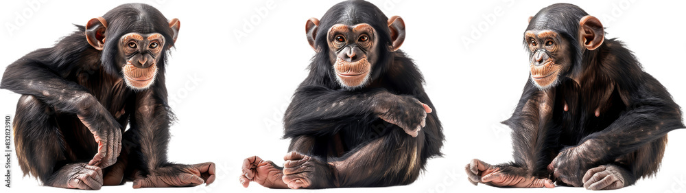 Group of Monkeys Sitting Together Group of Monkeys Sitting Together