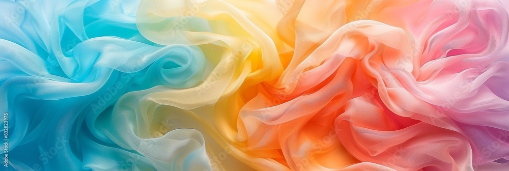 Soft pastel silk waves, ideal for calming abstract background with copy space for text placement Soft pastel silk waves, ideal for calming abstract background with copy space for text placement