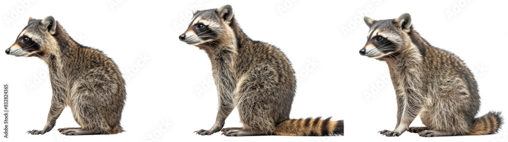 Group of Raccoons Sitting Next to Each Other Group of Raccoons Sitting Next to Each Other