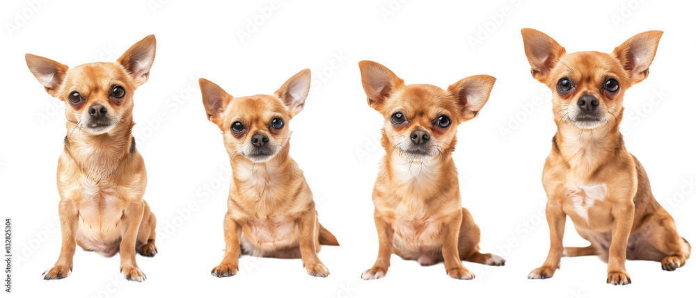 Group of Small Dogs Sitting Together Group of Small Dogs Sitting Together
